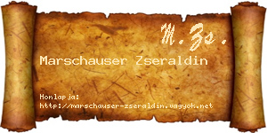 Marschauser Zseraldin névjegykártya